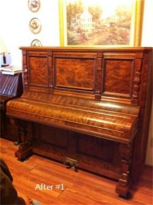 Wes Flinn RPT - 1892 J&C Fischer Upright 57″ Cabinet Grand Piano