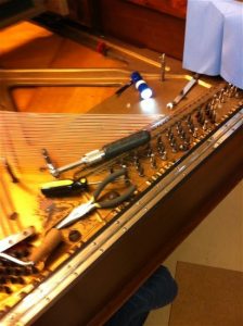 Wes Flinn RPT - 1892 J&C Fischer Upright 57″ Cabinet Grand Piano