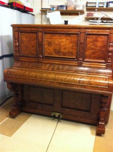 Wes Flinn RPT - 1892 J&C Fischer Upright 57″ Cabinet Grand Piano