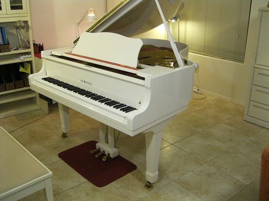 1983 Yamaha G2 Grand 5-ft-7" with a custom "Wapin Bridge System"